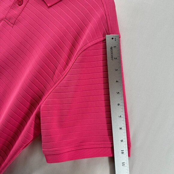 David Taylor Resort Polo Shirt Men Sz XL Pullover Collared Short Sleeve Hot Pink - Picture 10 of 11
